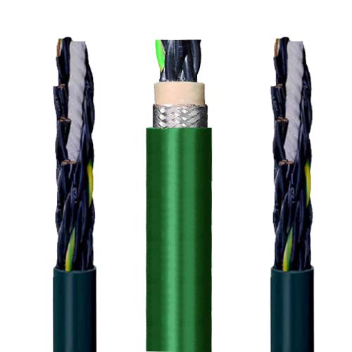 High flexible energy chain control cable