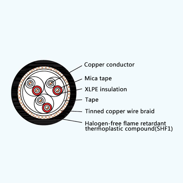 CHJ86/NC XLPE Insulation Low Smoke Halogen Fire Resistant Marine Communication Cable